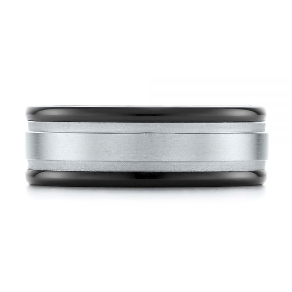 Black Tungsten Ring - Top View -  104020