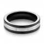Black Tungsten Wedding Ring - Flat View -  103925 - Thumbnail
