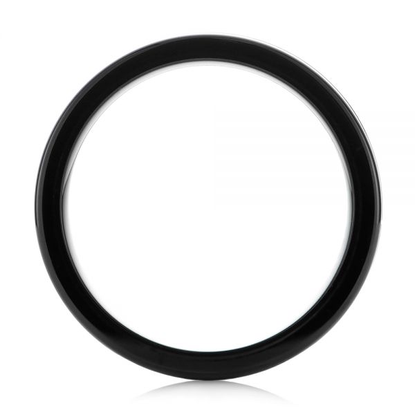 Black Tungsten Wedding Ring - Front View -  103925