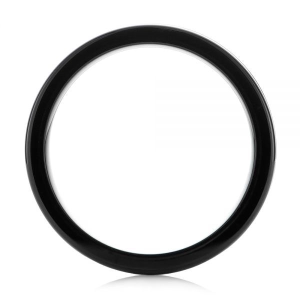 Black Tungsten Wedding Ring - Front View - 103925