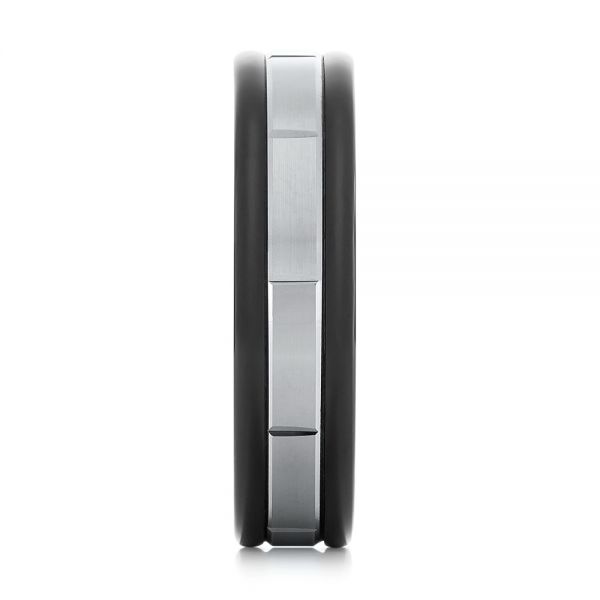 Black Tungsten Wedding Ring - Side View - 103925
