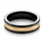 Black Tungsten Wedding Ring - Flat View -  103923 - Thumbnail