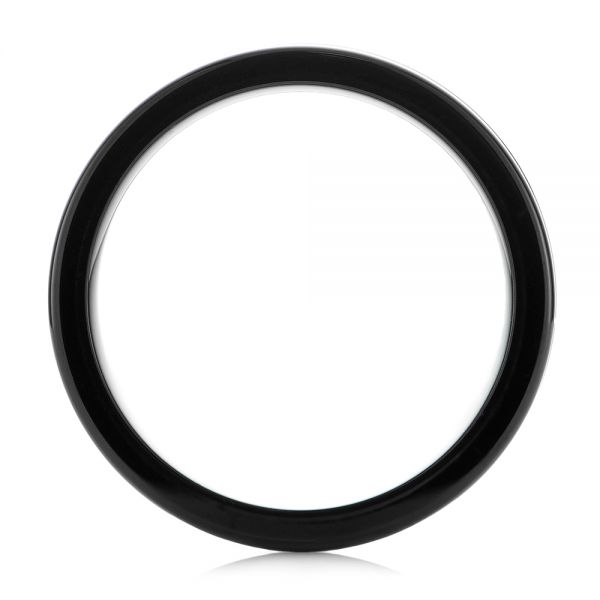 Black Tungsten Wedding Ring - Front View -  103923