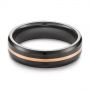 Black Zirconium Men's Wedding Ring - Flat View -  105890 - Thumbnail