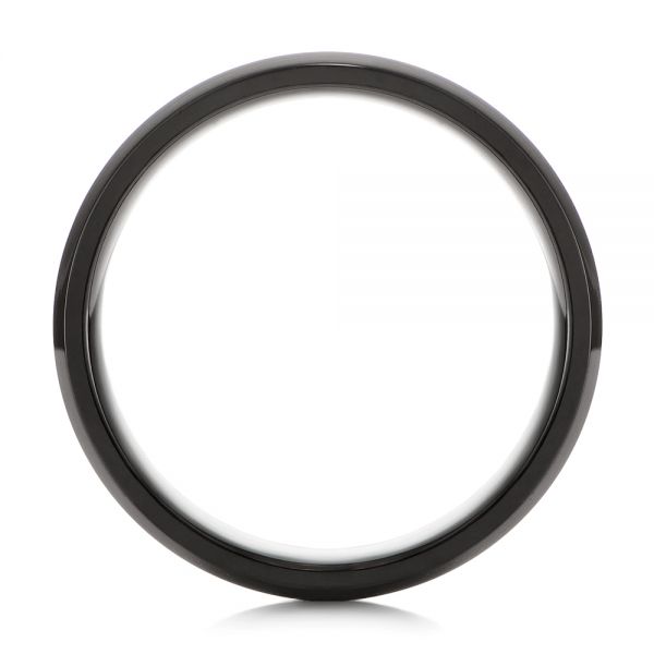 Black Zirconium Men's Wedding Ring - Front View -  105890