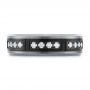 Black And White Tungsten Men's Wedding Band - Top View -  103880 - Thumbnail