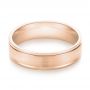 14k Rose Gold 14k Rose Gold Brushed Men's Wedding Band - Flat View -  103021 - Thumbnail