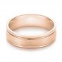 14k Rose Gold 14k Rose Gold Brushed Men's Wedding Band - Flat View -  103026 - Thumbnail