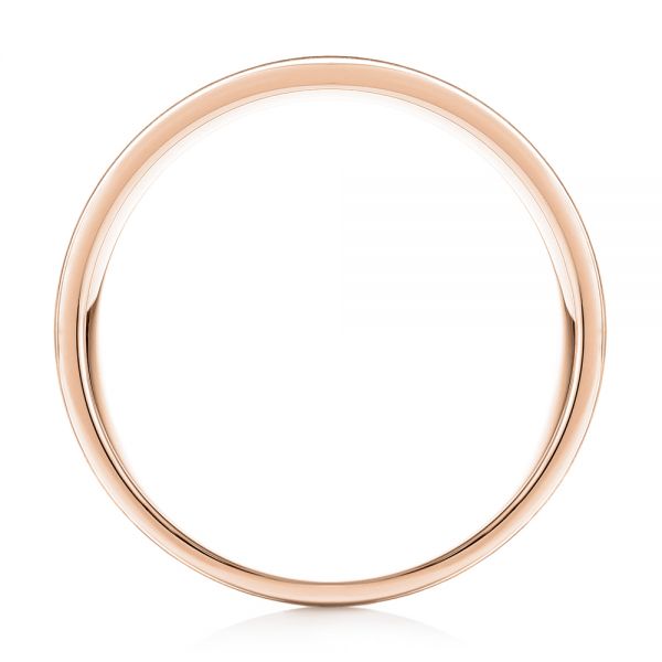 14k Rose Gold 14k Rose Gold Brushed Men's Wedding Band - Front View -  103026