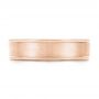 14k Rose Gold 14k Rose Gold Brushed Men's Wedding Band - Top View -  103021 - Thumbnail