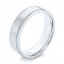  Platinum Platinum Brushed Men's Wedding Band - Three-Quarter View -  103026 - Thumbnail