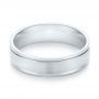  Platinum Platinum Brushed Men's Wedding Band - Flat View -  103021 - Thumbnail