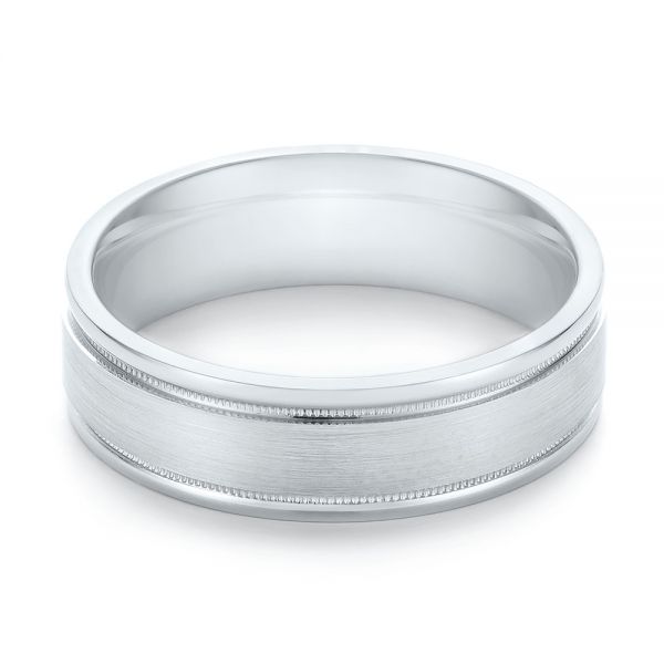  Platinum Platinum Brushed Men's Wedding Band - Flat View -  103026