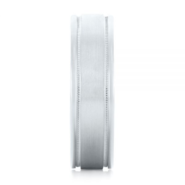  Platinum Platinum Brushed Men's Wedding Band - Side View -  103026