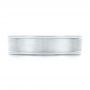 18k White Gold 18k White Gold Brushed Men's Wedding Band - Top View -  103021 - Thumbnail