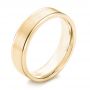 18k Yellow Gold 18k Yellow Gold Brushed Men's Wedding Band - Three-Quarter View -  103021 - Thumbnail