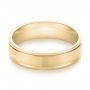 14k Yellow Gold 14k Yellow Gold Brushed Men's Wedding Band - Flat View -  103021 - Thumbnail