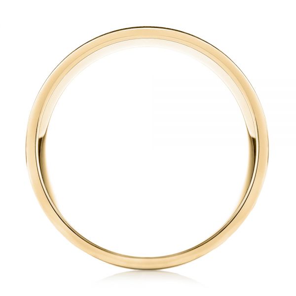 14k Yellow Gold 14k Yellow Gold Brushed Men's Wedding Band - Front View -  103021