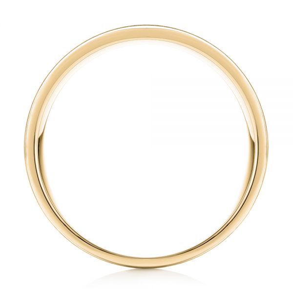 14k Yellow Gold 14k Yellow Gold Brushed Men's Wedding Band - Front View -  103026