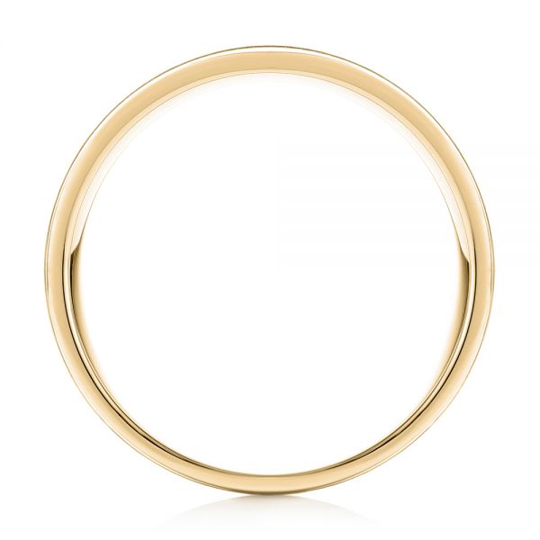 14k Yellow Gold 14k Yellow Gold Brushed Men's Wedding Band - Front View - 103026