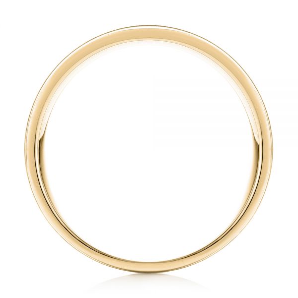 18k Yellow Gold 18k Yellow Gold Brushed Men's Wedding Band - Front View -  103026