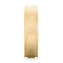 14k Yellow Gold 14k Yellow Gold Brushed Men's Wedding Band - Side View -  103026 - Thumbnail