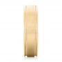 18k Yellow Gold 18k Yellow Gold Brushed Men's Wedding Band - Side View -  103026 - Thumbnail