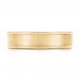 14k Yellow Gold 14k Yellow Gold Brushed Men's Wedding Band - Top View -  103021 - Thumbnail