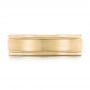 14k Yellow Gold 14k Yellow Gold Brushed Men's Wedding Band - Top View -  103026 - Thumbnail