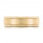 18k Yellow Gold 18k Yellow Gold Brushed Men's Wedding Band - Top View -  103026 - Thumbnail