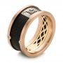 Carbon Fiber Inlay Blue Sapphire Wedding Band - Three-Quarter View -  103859 - Thumbnail