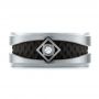 Carbon Fiber Inlay Wedding Band - Top View -  103841 - Thumbnail