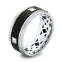 Carbon Fiber Inlay Diamond Wedding Band - Three-Quarter View -  103854 - Thumbnail