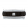 Carbon Fiber Inlay Diamond Wedding Band - Top View -  103854 - Thumbnail