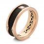 Carbon Fiber Inlay Wedding Band - Three-Quarter View -  103843 - Thumbnail