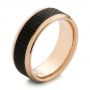 Carbon Fiber Inlay Wedding Band - Three-Quarter View -  103846 - Thumbnail