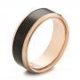 Carbon Fiber Inlay Wedding Band - Three-Quarter View -  103849 - Thumbnail