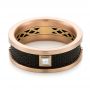 Carbon Fiber Inlay Wedding Band - Flat View -  103843 - Thumbnail