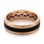 Carbon Fiber Inlay Wedding Band - Flat View -  103847 - Thumbnail