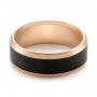 Carbon Fiber Inlay Wedding Band - Flat View -  103849 - Thumbnail