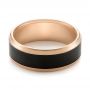 Carbon Fiber Inlay Wedding Band - Flat View -  103849 - Thumbnail