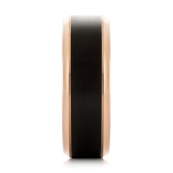 Carbon Fiber Inlay Wedding Band - Side View - 103849