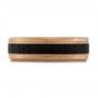 Carbon Fiber Inlay Wedding Band - Top View -  103847 - Thumbnail