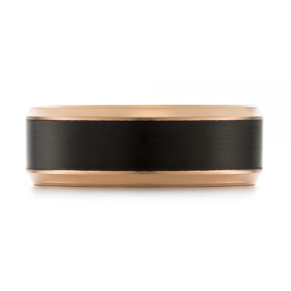 Carbon Fiber Inlay Wedding Band - Top View - 103849
