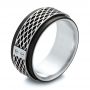 Carbon Fiber Inlay Wedding Band - Three-Quarter View -  103845 - Thumbnail