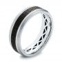 Carbon Fiber Inlay Wedding Band - Three-Quarter View -  103850 - Thumbnail