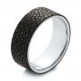 Carbon Fiber Inlay Wedding Band - Three-Quarter View -  103851 - Thumbnail