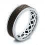 Carbon Fiber Inlay Wedding Band - Three-Quarter View -  103855 - Thumbnail