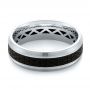 Carbon Fiber Inlay Wedding Band - Flat View -  103850 - Thumbnail