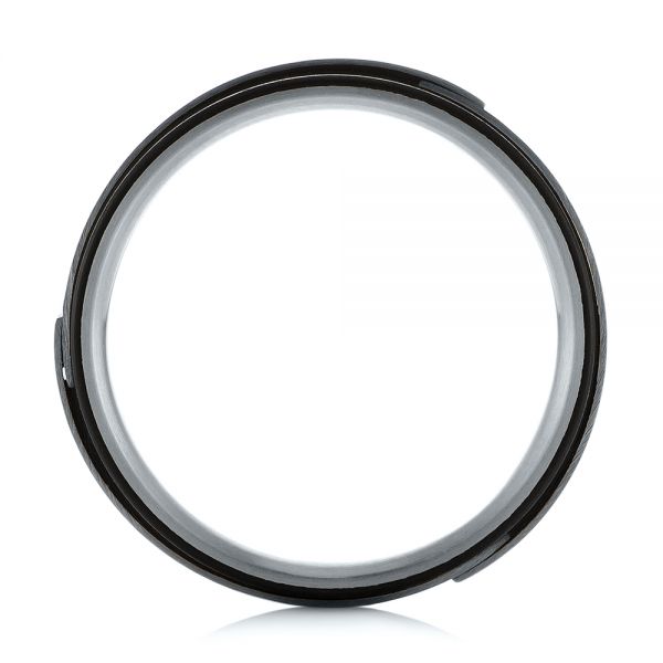 Carbon Fiber Inlay Wedding Band - Front View - 103845